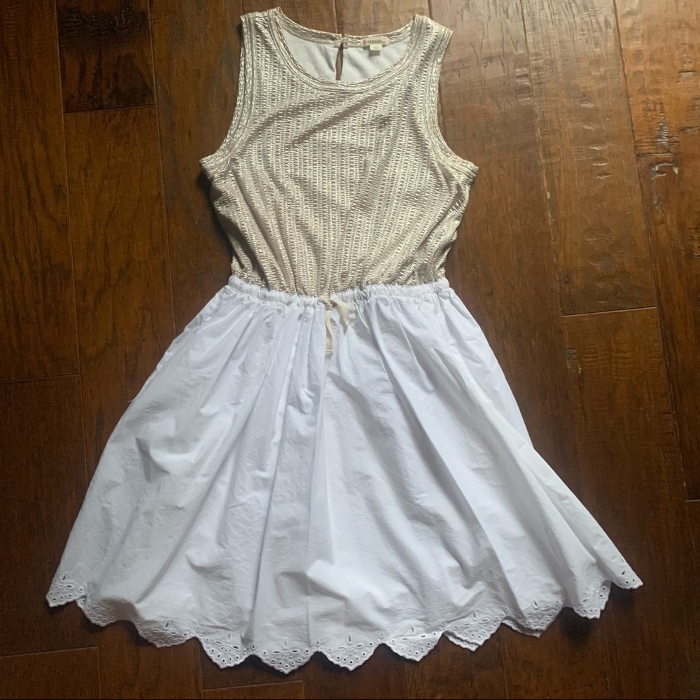 J. Crew Crewcuts gold & white dress size 14